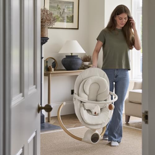 Miniatura 9 de Mamas Papas Alto Smart Baby Swing, Pantalla Táctil, Multivelocidad, Melodías, Bluetooth Y Control Remoto, Cachemira