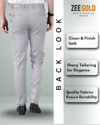 Image of Men's Slim Fit Formal Trouser for Regular Fit