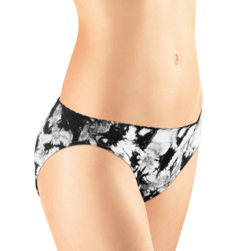 3 Pack Seamless Bikini Menstrual Period Panty Tie-Dyed (2 Black & 1 Pink) - Small / 2-4) #TOP3