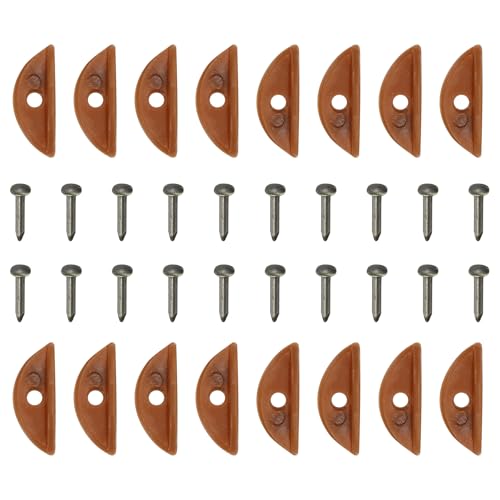 Image of HARFINGTON 50Pcs Picture Frame Backing Hardware Clips with 50Pcs Screw Turn Button Fasteners Set Picture Turn Backing Clips for Craft Hanging Picture Drawing, Brown