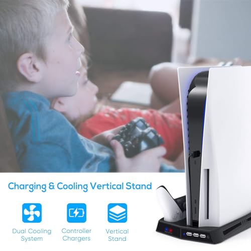 Base de ventilador de resfriamento multifuncional adequada para console de jogos PS5, TwiHill, acess