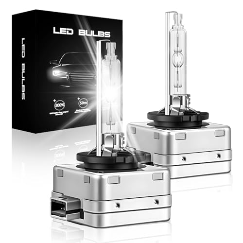 SPOLI D3S Xenon Bulb 6000K White Car Headlight Bulb 35W Light High Low Beam IP68 Waterproof Xenon Headlight Bulbs Pack of 2