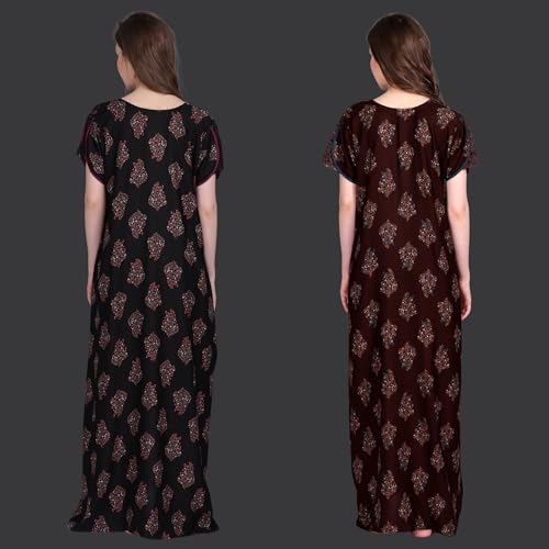 Image of Women's Alpine Floral Print Maxi Night Gown