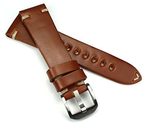 Bracelet montre cuir 22mm Rios 1931 Shell Cordovan marron pour restaurer vos montres homme