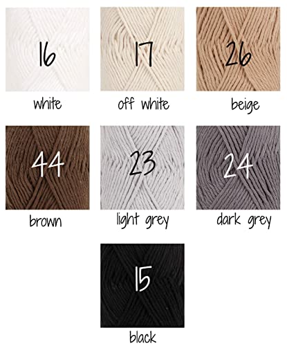 Paris - Mulitple Colours Garnstudio Drops Knitting Aran 100% Cotton Yarn (15 Black) #TOP3