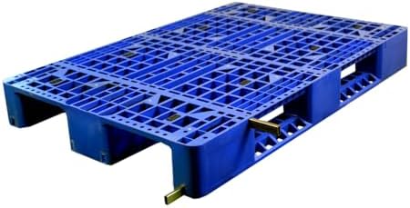 SE Perforated & Stackable Plastic Pallet, Model PS012, 1200x800x145mm, Blue (with Steel Reinforcements) (10)