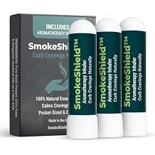 جهاز استنشاق الروائح العطرية Basic Vigor SmokeShield، عبوة من 3 قطع مع الفلفل الأسود، استخدمه يوميًا لمدة 30 يومًا لدعم الرغبة الشديدة تدريجيًا، صنع في الولايات المتحدة الأمريكية