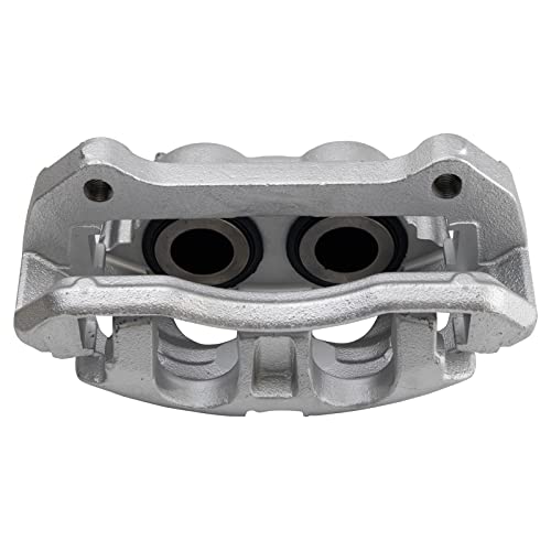 Image of TRQ Front Driver and Passenger Side Brake Caliper Set Caliper Brackets Hardware Compatible with 10-21 Ford Expedition 10-11 F-150 09-21 Lincoln Navigator