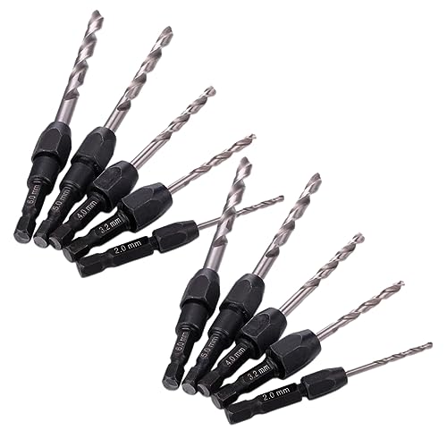 DOITOOL 6 Conjuntos De Broca De Aço Inoxidável Broca De Metal Broca Para Metal Jobber Brocas De Titâ