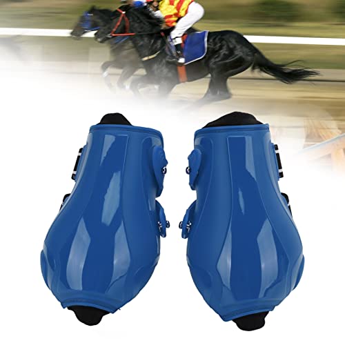 Beschermende hoefschoenen voor paarden, elastisch Verminder schade Ademende achterbeenlaarzen voor alle weersomstandigheden(Blauwe achterpoten, extra groot) - Afbeelding 3