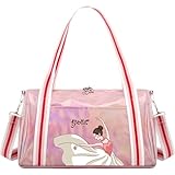 Bolso De Ballet para Niñas, Bolsos De Gimnasio Brillantes Rosa/Plateado, Mochila, Bolso De Baile De Ballet, Mochilas Deportivas para Baile Latino para Mujeres