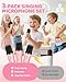 YLL Upgraded Mini Karaoke Machine with 3 Wireless Microphones Toy for Kids, 2026 Top Birthday Gifts for Girls Boys, Portable MP3 Player for Ages 3, 4, 5, 6, 7, 8, 9, 10, 11, 12+ Year Old Party (P-Ink)
