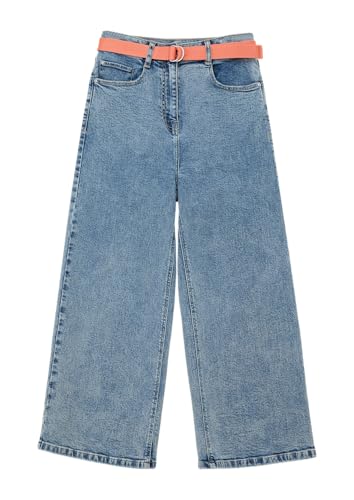 s.Oliver Girl's 2127813 Jeans Culotte mit Gürtel, Blue, 158/REG