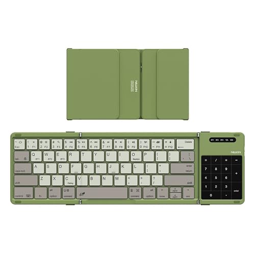 Nillkin Clavier Pliable Bluetooth Cube Pocket avec pavé Tactile, Ultra Portable, Design Pliable en Trois Parties, Disposition 64 Touches, Plusieurs appareils Bluetooth 5.0, prêt pour Les déplacements