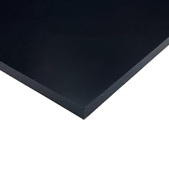 HDPE High Density Polyethylene Plastic Sheet 1/4" x 24" x 48" Black Smooth on Both Sides
