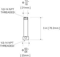Vista 7 de OFFO Brazo de extensión de cabezal de ducha, extensión de brazo de ducha, extensor de cabezal de ducha hecho de acero inoxidable 304, extensión