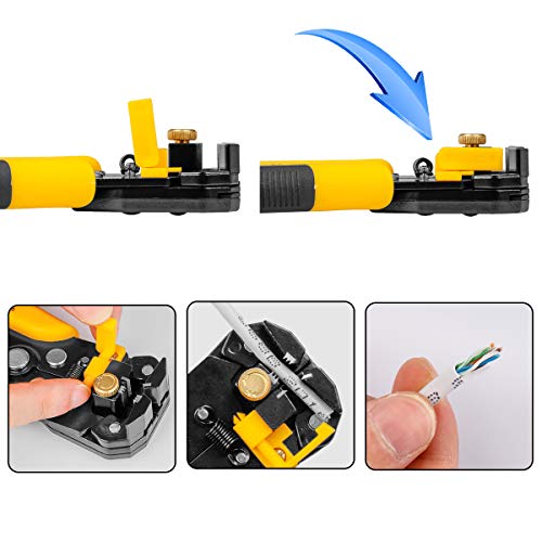 Wire Stripper Crimper Plier Set, CYLBAQ 400pcs Ferrule Crimper Plier Kit with Cold-Pressed Terminal, Tube Terminal, Cable Tie and Pliers, AWG24-10 Wire Terminals Crimping Pliers for Cutting Crimping 8 Wire Stripper Crimper Plier Set, CYLBAQ 400pcs Ferrule Crimper Plier Kit with Cold-Pressed Terminal, Tube Terminal, Cable Tie and Pliers, AWG24-10 Wire Terminals Crimping Pliers for Cutting Crimping - Image 8