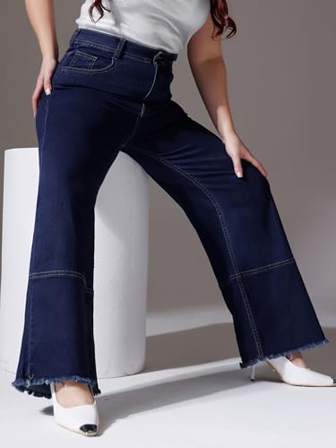 Image of Miss Chase A+ Women's Bootcut High Rise Stretchable Denim Jeans