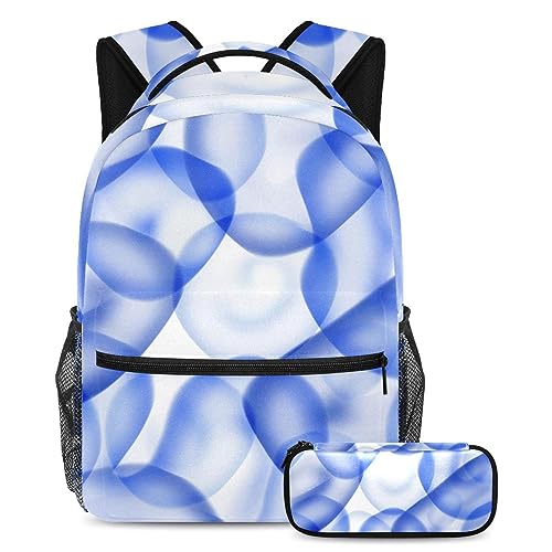 Sac à dos imprimé à l'encre colorée avec sa trousse assortie pour l'école