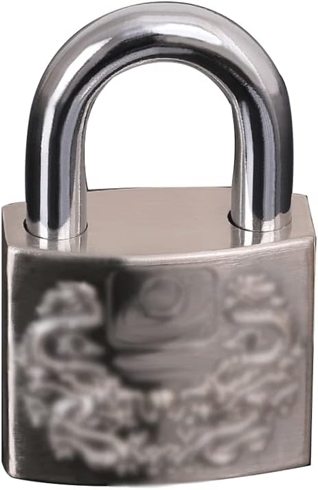 Padlocks for Outdoor Padlock with 3 Keys Key Lock Solid Stainless Steel Padlock Suitable for Door Cabinet and Drawer Keylock