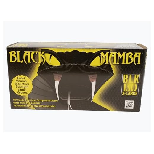 Vogue Unigloves UCV1204 Vinyl-Einmalhandschuhe, puderfrei, Größe L, 100 Stück, Y247-L 6 Black Mamba Nitrilhandschuhe/Werkstatthandschuhe, Box mit 100 Stück