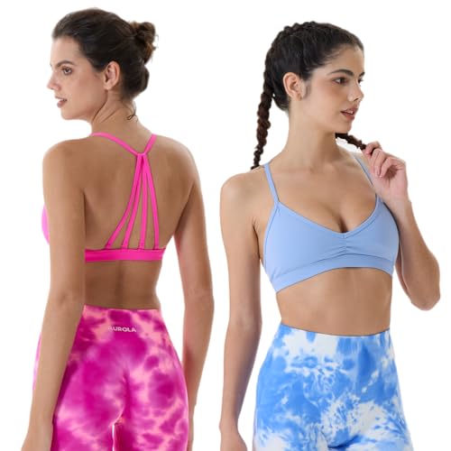 Image of AUROLA Mercury Workout Sports Bras Women Athletic Removable Padded Backless Strapy Minimal Crop Top