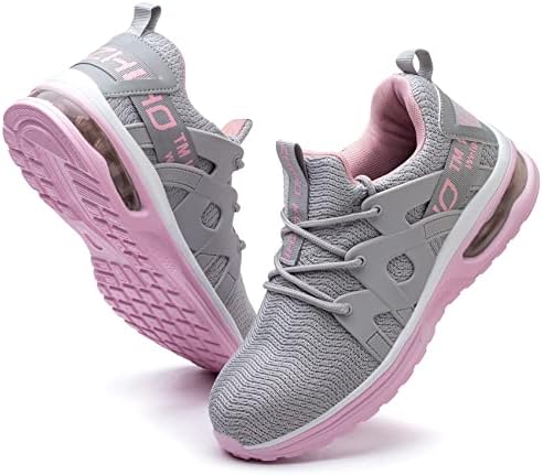 Kezhiho Steel Toe Shoes for Women Air Cushion Lightweight Work Shoes Comfortable Breathable Puncture Proof Slip Resistant Sneakers Indestructible Construction Industrial Safety Shoes (D0240441)