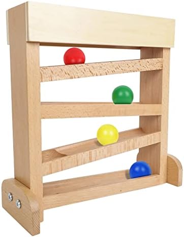 Montessori Tracker Ball Maze Drop Wooden Toys Toddler Toys for 1-3 Year Old Boy and Girl Girls Learning, Active Early Educational Toy Birthday Gift