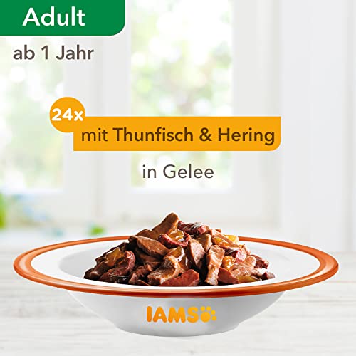 Iams Delights Katzenfutter Nass mit Thunfisch und Hering