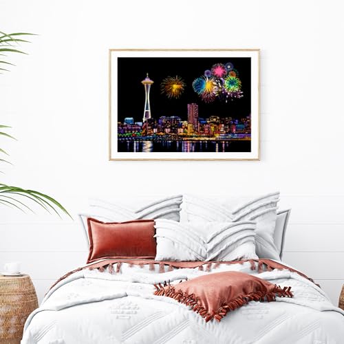 Yolev 8 Bögen Kratzbilder Scratch Art Regenbogen Erwachsene Kratzpapier Papier DIY Kratzbilder für Kinder Erwachsene mit Scratchboard Tools