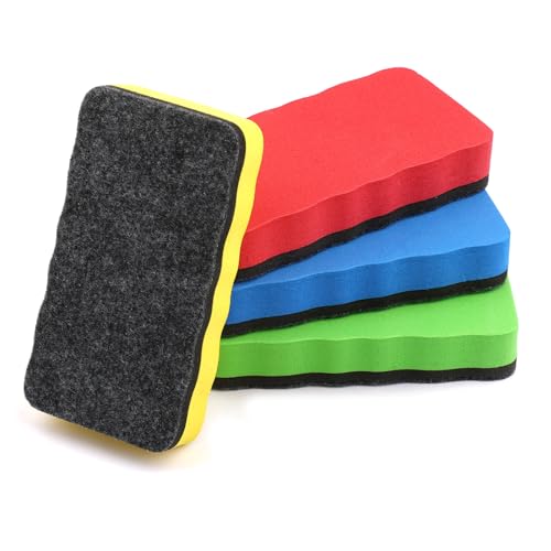 generic - 4Pcs Whiteboard Eraser Magnetic,4 Colors EVA White Board Rubber,Magnetic Whiteboard Eraser with Thick Felt Pad,Heavy Duty Erasers for Home Office Classroom（10.7x5.5x2cm） - -7%