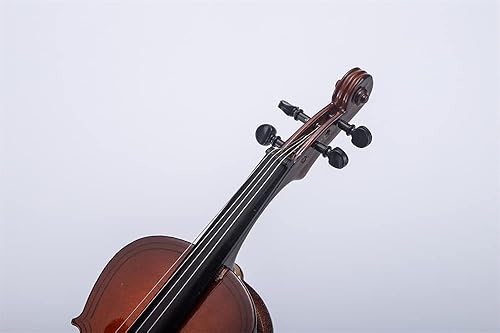 Miniatura 6 de ALANO Miniatura Violín Mini Instrumento Musical Modelo de Madera Réplica Chras Festival Decoración y Adorno de Árbol de Vacaciones con Soporte (4.7