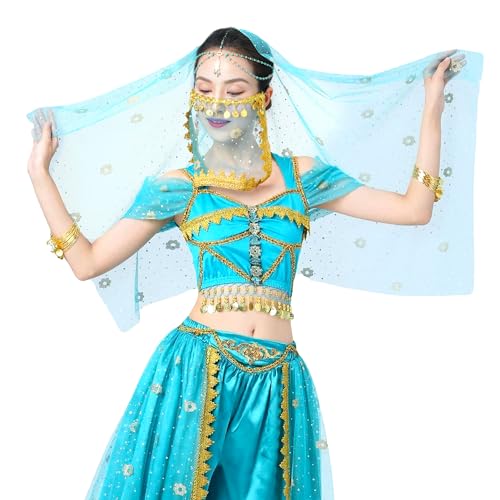 Voile de danse du ventre taille unique pour costume de scène - 7