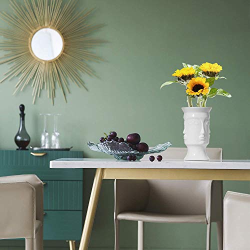 image for OppsArt Face Flower Vase in Porcelain White, Modern Human Face Design 