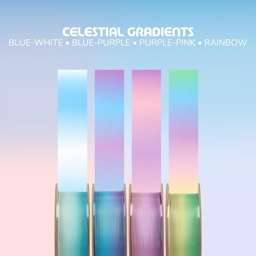 Image of Polymaker Panchroma PLA Filament 1kg, Gradient 3D Printing Filament 1.75mm | Celestial Rainbow, Neatly Wound PLA for Easy Print & Smooth Feeding. Compatible with Bambu Lab & Most 3D Printers