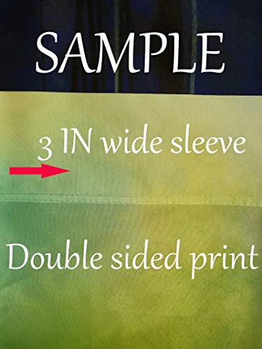 Shinesnow Watercolor Flowers Sunrise Blossoming Meadow Spring Field Landscape House Flag 28" X 40" Double Sided Polyester Welcome Large Yard Garden Flag Banners For Patio Lawn Home Outdoor Decor #TOP4