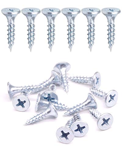 IMScrews 100pcs #6 x 3/4" Flat Head Phillips Drywall Screws Fine Thread Sharp Point Wood Screw, Carbon Steel 1022A, Zinc Coated