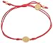 Inspirational Breathe Bracelet, Adjustable (Gold Plated Medal on Red)