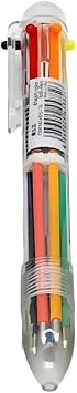 Multicolor Pens, 0.7mm 6-in-1 Multicolor Ballpoint Pen, 6-Color Retractable Ballpoint Pens for Office School Supplies