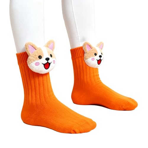 Lot de Chaussettes Créatives 3D pour Enfants - Design Bébé Animal Doux et Drôle - Idée avec Port Mi-Mollet ou Roulé
