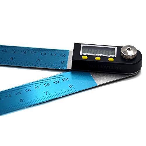 Oudtinz Professional Digital Display Angle Finder Steel Rule 200mm