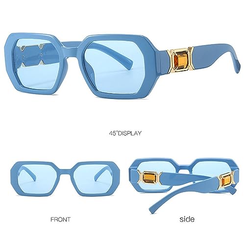 willochra Fashion Rectangular Rhinestone Sunglasses Women Diamond Fashion Square Small Crystal Party driving sunglasses2