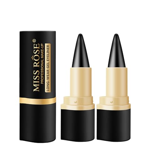 2PCS Black Eyeshadow Pencil Set, Highly Pigmented Long Lasting Smudge-proof Smoky Cream Eyeshadow Pen for Women (#2PCS)