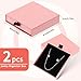 Molain 2Pack Jewelry Gift Boxes Cardboard Jewelry Box, 3.15x3.15x0.79 in Small Gift Boxes Jewelry Display Organizers for Bracelets Earrings Necklaces Jewelry Gift Storage(Pink)
