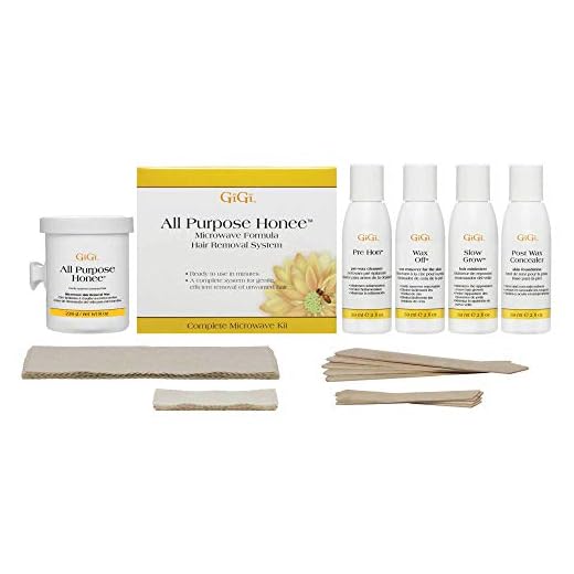 GiGi All Purpose Honee Microwave Formula Hair Removal System Complete Microwave Kit 35 Piece Kit