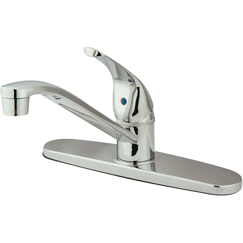 Kingston Brass KB5710 Chatham Single Lever Handle Kitchen Faucet without Sprayer, 8-Inch, Polished Chrome