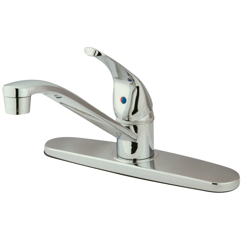 Kingston Brass KB5710 Chatham Tek Kollu Saplı Mutfak Musluğu, Püskürtücüsüz, 20 cm, Cilalı Krom