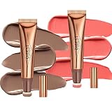 Mysense Liquid Contour Beauty Wand,Liquid Blush Wand,Gel Cream Contour Bronzer Stick with Sponge Tip