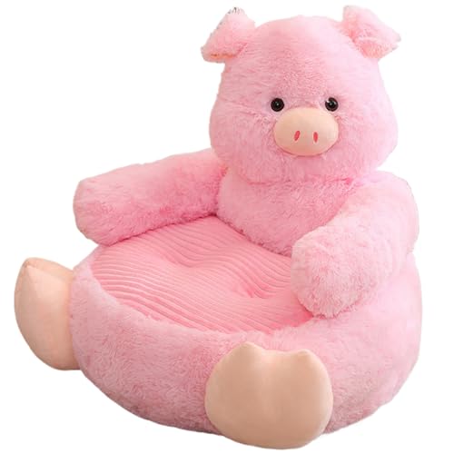 Dorccsi Sofá Infantil de 50 x 50 x 45 cm, diseño de Cerdo de Peluche, Adorable sillón Infantil con Dibujos Animados, para Dormitorio de bebé, decoración del hogar, sofá, sillón