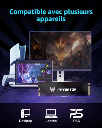 Acer Predator GM7 SSD .2 PCI Express 4.0 NVMe Neuf - vue 8